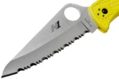 Spyderco Pacific Salt 2 Yellow C91SYL2 Serrated Pocket Knife -Famous Knife Shop SPC91SYL2 03 spyderco
