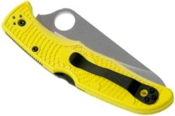 Spyderco Pacific Salt 2 Yellow C91SYL2 Serrated Pocket Knife -Famous Knife Shop SPC91SYL2 04 spyderco