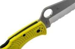 Spyderco Pacific Salt 2 Yellow C91SYL2 Serrated Pocket Knife -Famous Knife Shop SPC91SYL2 06 spyderco