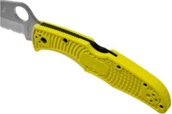 Spyderco Pacific Salt 2 Yellow C91SYL2 Serrated Pocket Knife -Famous Knife Shop SPC91SYL2 07 spyderco