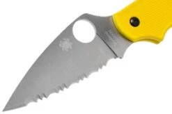 Spyderco UK Penknife Salt LC200N Serrated C94SYL Yellow Pocket Knife 11 Spyderco UK Penknife Salt LC200N Serrated C94SYL Yellow Pocket Knife -Famous Knife Shop SPC94SYL 03 spyderco