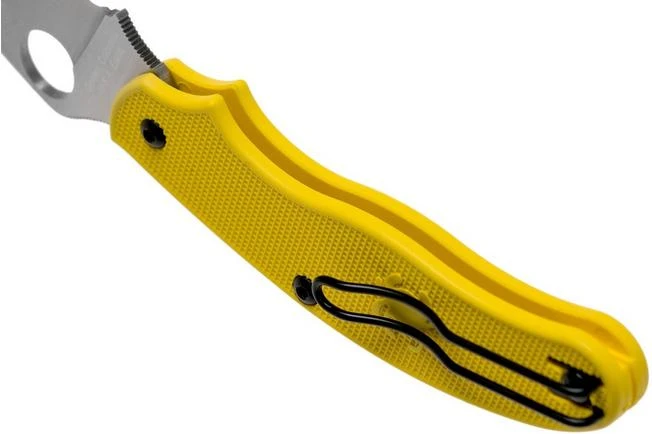 Spyderco UK Penknife Salt LC200N Serrated C94SYL Yellow Pocket Knife 7 Spyderco UK Penknife Salt LC200N Serrated C94SYL Yellow Pocket Knife - Image 5