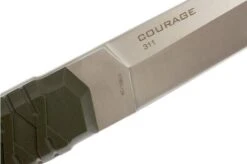 Steel Will Courage 311 Fixed Knife, Green -Famous Knife Shop SWK 311 04 steel will swk 311 04