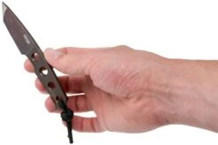 TRC Knives Mini Tanto, M390 Apocalyptic Finish, Neck Knife -Famous Knife Shop TI MTA 05 trc knives