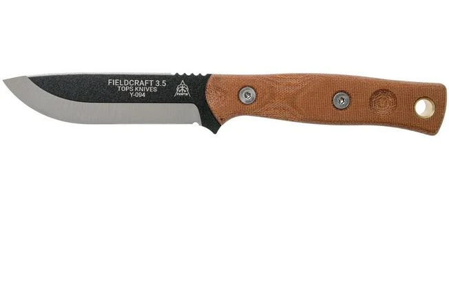 TOPS Knives TOPS Fieldcraft 3.5 Mini BROS 90 Degree Spine, Firesteel, Brown Micarta MBROS-01-SF Bushcraft Knife 3 TOPS Knives TOPS Fieldcraft 3.5 Mini BROS 90 Degree Spine, Firesteel, Brown Micarta MBROS-01-SF Bushcraft Knife
