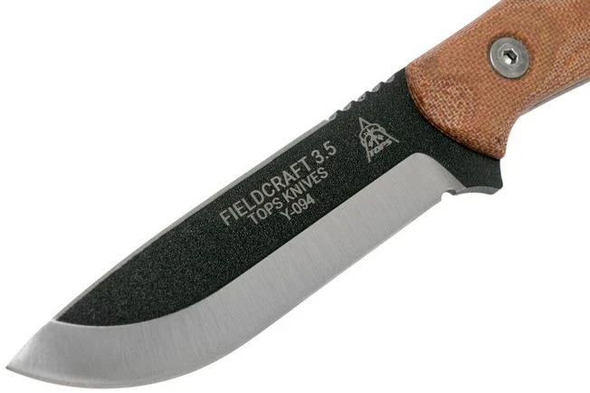 TOPS Knives TOPS Fieldcraft 3.5 Mini BROS 90 Degree Spine, Firesteel, Brown Micarta MBROS-01-SF Bushcraft Knife 5 TOPS Knives TOPS Fieldcraft 3.5 Mini BROS 90 Degree Spine, Firesteel, Brown Micarta MBROS-01-SF Bushcraft Knife - Image 3