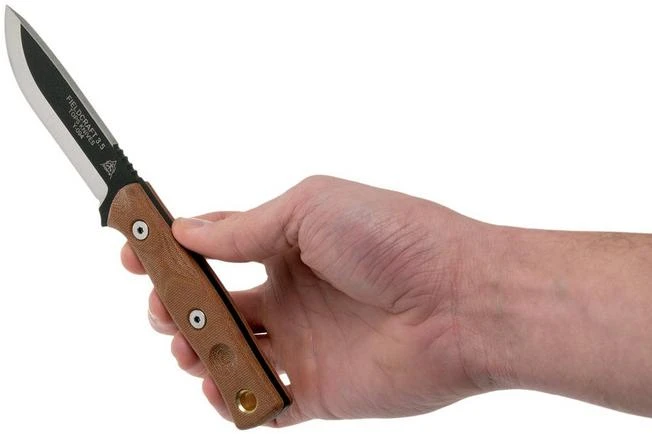 TOPS Knives TOPS Fieldcraft 3.5 Mini BROS 90 Degree Spine, Firesteel, Brown Micarta MBROS-01-SF Bushcraft Knife 8 TOPS Knives TOPS Fieldcraft 3.5 Mini BROS 90 Degree Spine, Firesteel, Brown Micarta MBROS-01-SF Bushcraft Knife - Image 6