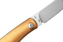 Viper Hug V5990BR Sandblasted Bronze Plain Pocket Knife, Sacha Thiel Design -Famous Knife Shop VPV5990BR 05 viper