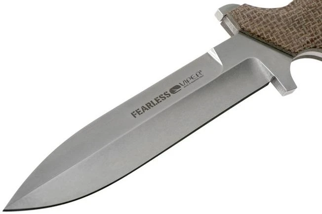 Viper Fearless VT4018CM Sleipner Stonewashed, Brown Canvas Micarta, Fixed Knife, Rumici Design 5 Viper Fearless VT4018CM Sleipner Stonewashed, Brown Canvas Micarta, Fixed Knife, Rumici Design - Image 3