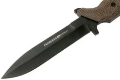 Viper Fearless VT4020CM Sleipner DLC, Brown Canvas Micarta, Fixed Knife, Rumici Design -Famous Knife Shop VPVT4020CM 03 viper