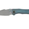 WE Knife High-Fin, WE22005-3, Blue Titanium, Grey CPM-20CV Pocket Knife -Famous Knife Shop WKWE22005 3 01 weknife