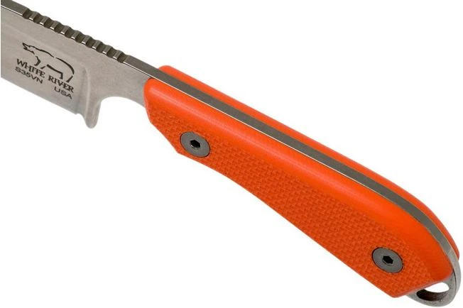 White River Knives M1 Backpacker Pro Orange G10 Fixed Knife, Kydex Sheath 7 White River Knives M1 Backpacker Pro Orange G10 Fixed Knife, Kydex Sheath - Image 5