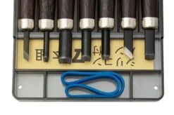 Yoshiharu H-7 Japanese Wood Carving Knives, Set Of 7 In Plastic Case -Famous Knife Shop YSH 020 03 yoshiharu